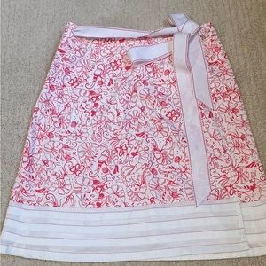 Lilly Pulitzer Pink and White Mini Skirt